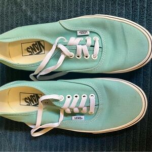 Vans Light Blue Canvas Shoes with White Accents